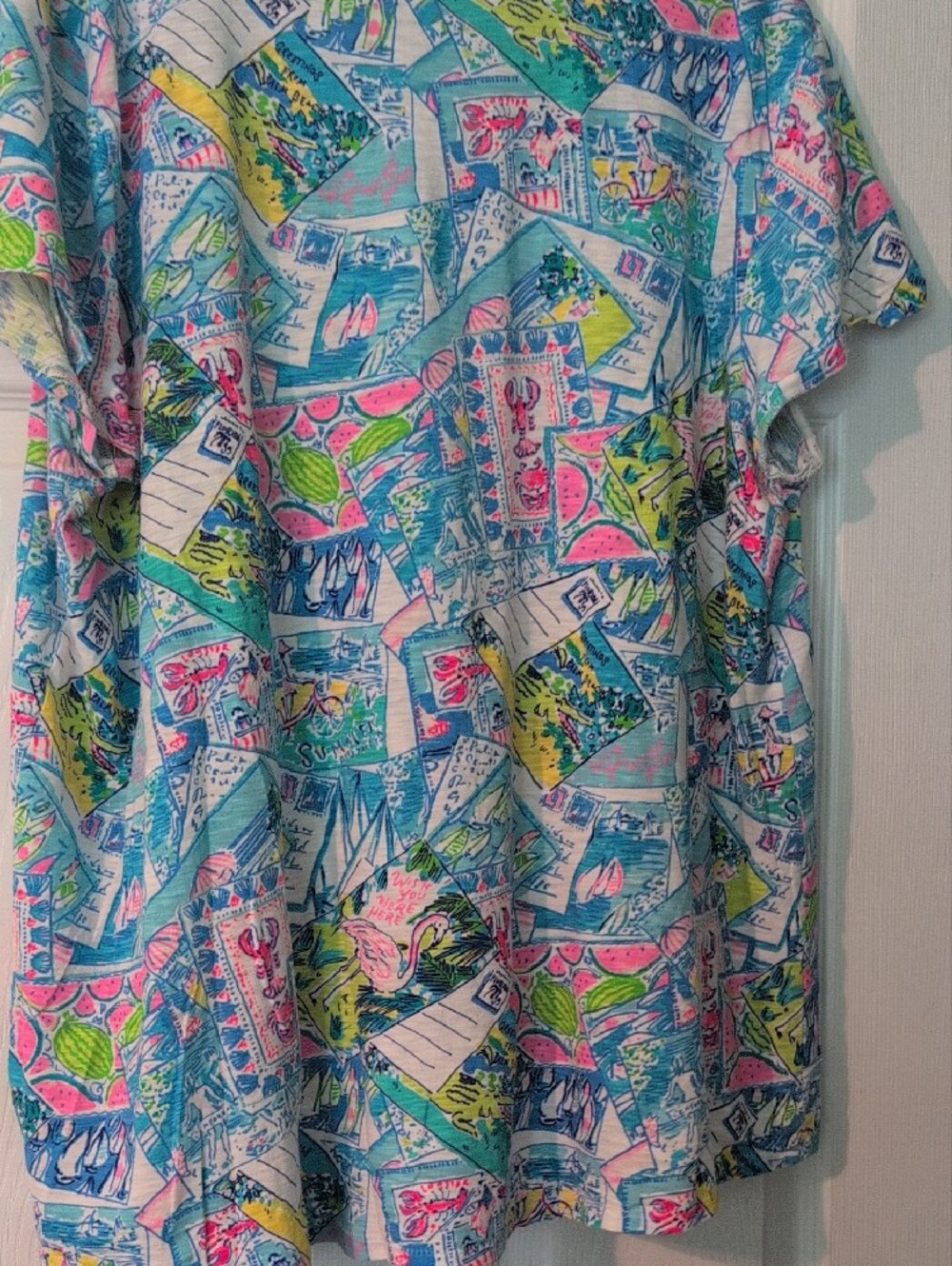 Lilly Pulitzer Vibrant Tropical Print V-Neck Top - Picture 3 of 4